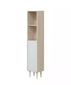 Colonna bagno 'verona' in truciolare melaminico colore rovere e bianco, 30x25x150 cm